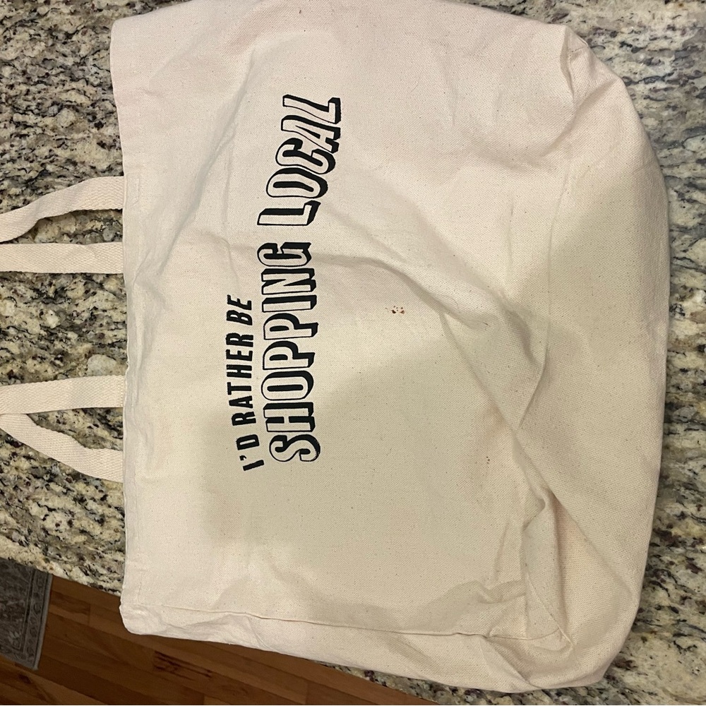 Cream Canvas Tote Bag